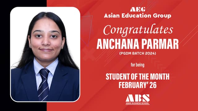 Student Of The Month Feb 2026  | ARCHNA | PGDM 2024 BATCH