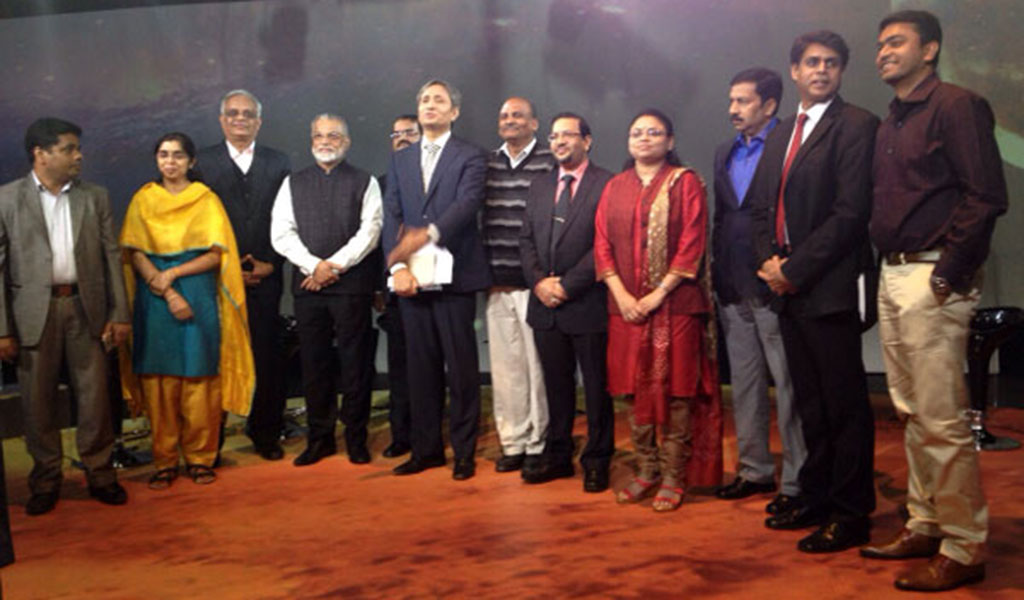 ABS Students attended a live talk show of NDTV