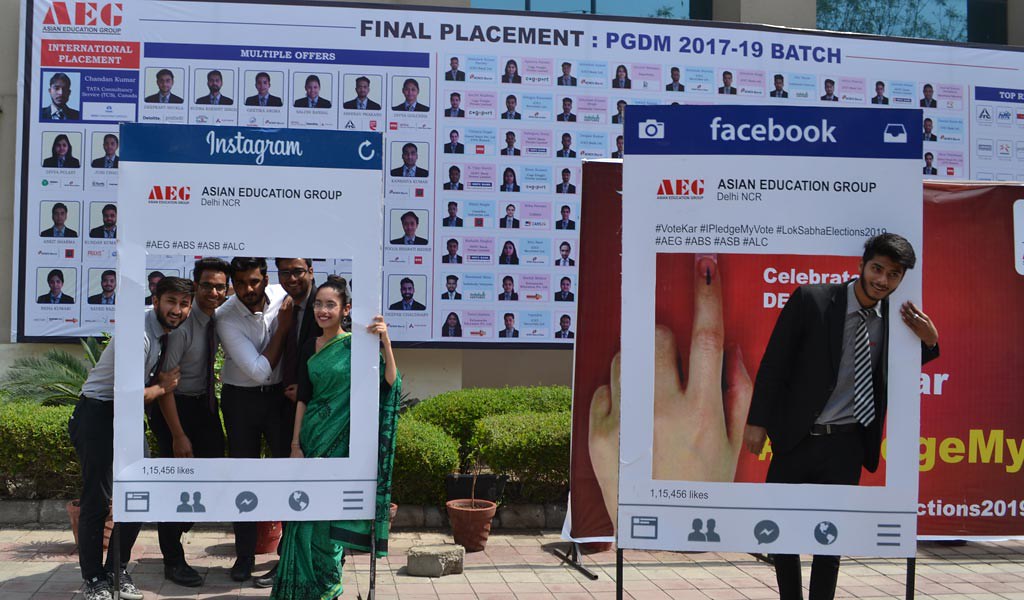 PGDM students of Asian Business School join Asian Education Group’s #IPledgeMyVote campaign for a better India with full enthusiasm!