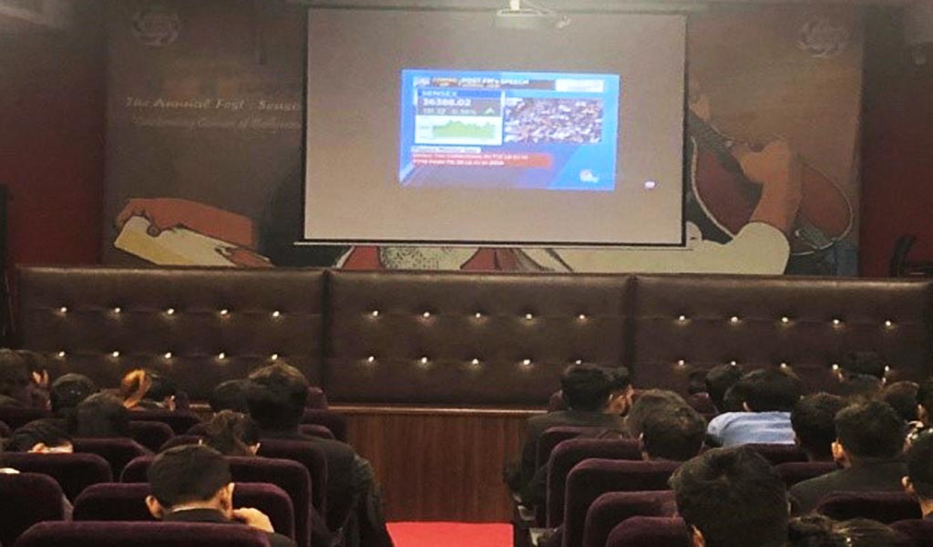 ABS PGDM students make the most of the LIVE SCREENING OF INTERIM BUDGET 2019