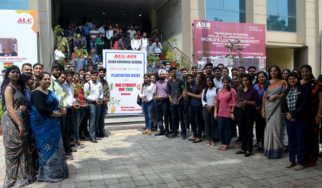 Asian Business School Tree Plantation Drive on 14th August, 2019