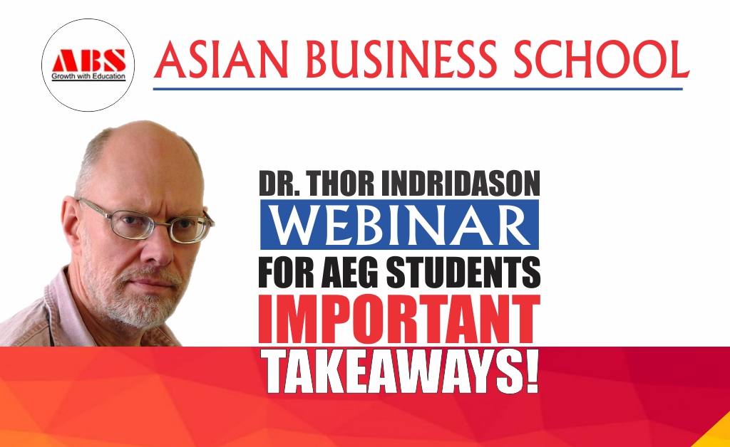 ABS Live WEBINAR on ‘Managing Careers’ by Dr. Thor Indridason unfolds as a highly enlightening session!