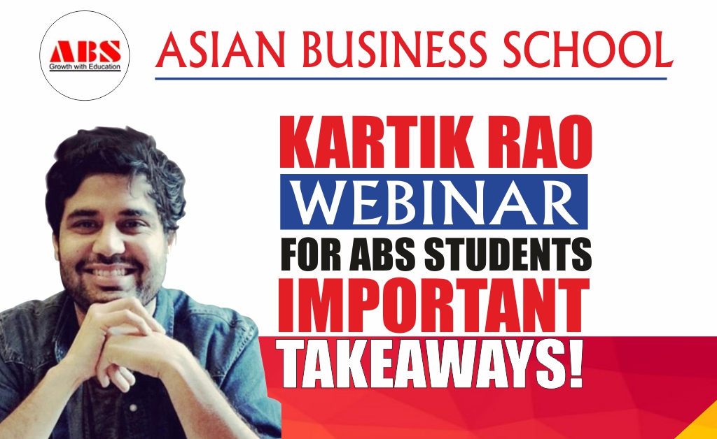 EDIC at ABS organized webinar with Kartik Rao, Chief of Staff & Head HR, Bewakoof.com offers an illuminating live webinar session on “ALIGNING TALENT TO BUSINESS REQUIREMENT” at ABS!