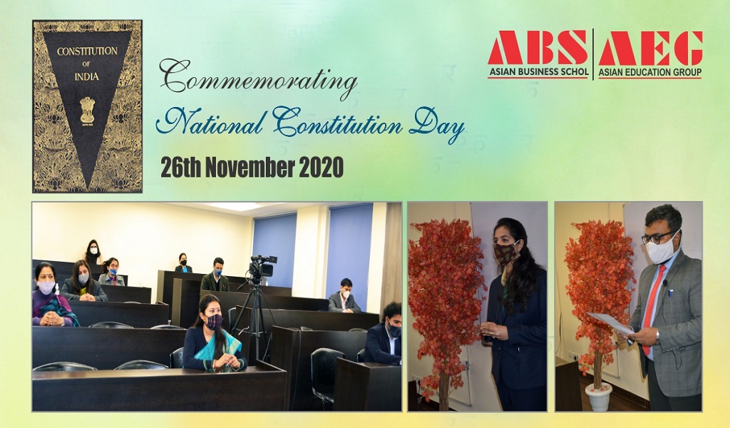 Asian Business School commemorates “National Constitution Day” on 26th November 2020 with due solemnity