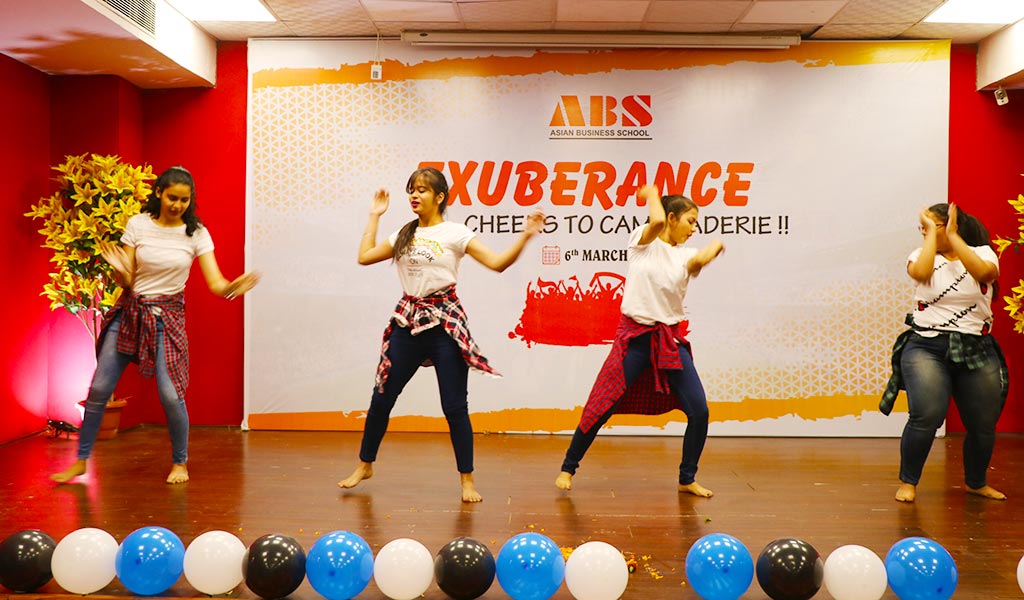 ABS PGDM students participate in the cultural-cum-sports warm-up event “EXUBERANCE 2021” with great energy and enthusiasm!
