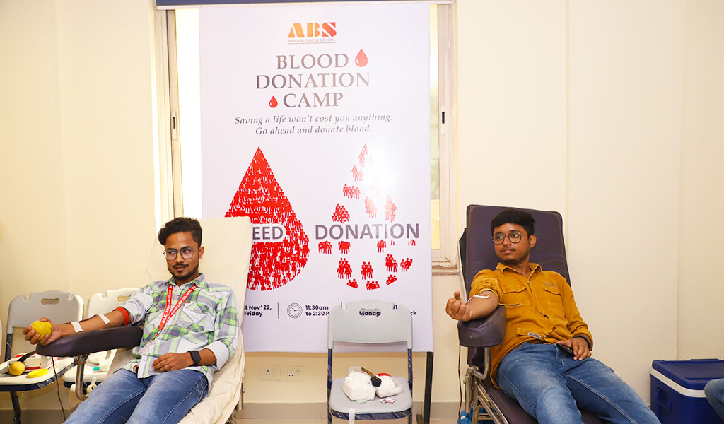 Asian Business School and Rotary Club organized a Blood Donation Camp at Campus on 4th November 2022