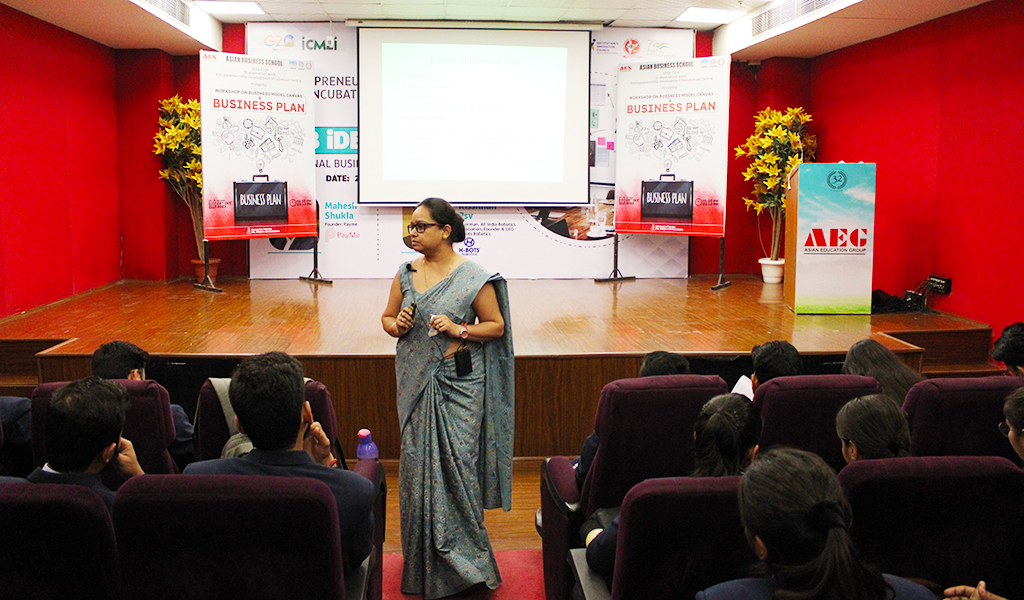 Workshop on BMC & Business Plan Format by Ms. Shipra Shrivastava